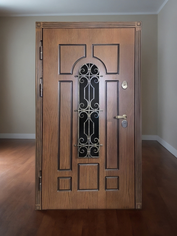 Теплая дверь с ковкой Теплая дверь с ковкой