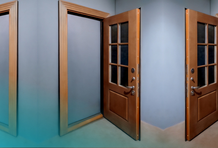 Двери с остеклением