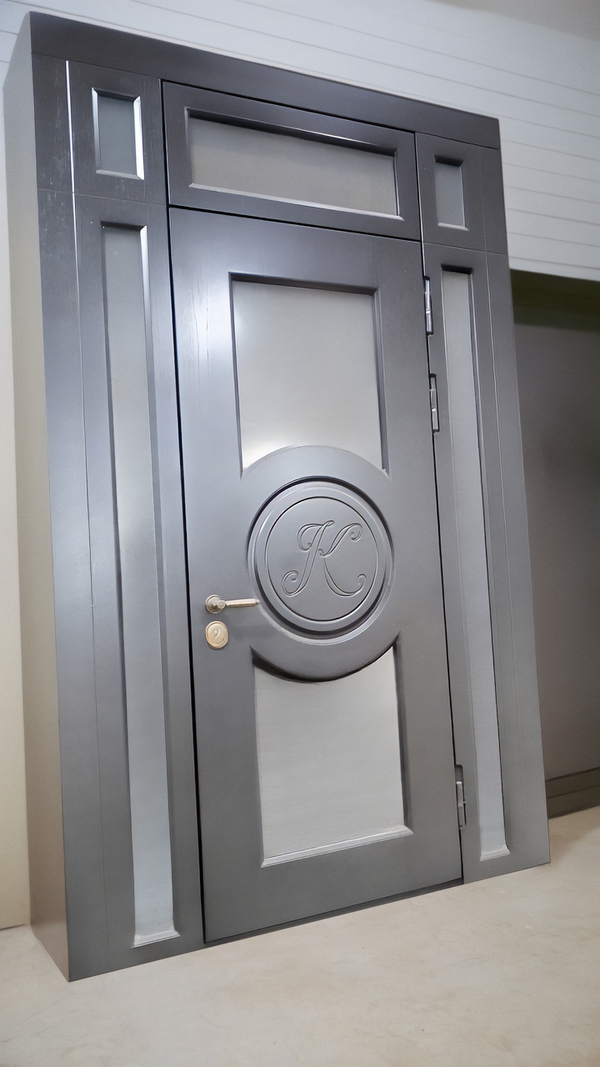 Нестандартная дверь с фрезерованной монограммой Нестандартная дверь с фрезерованной монограммой